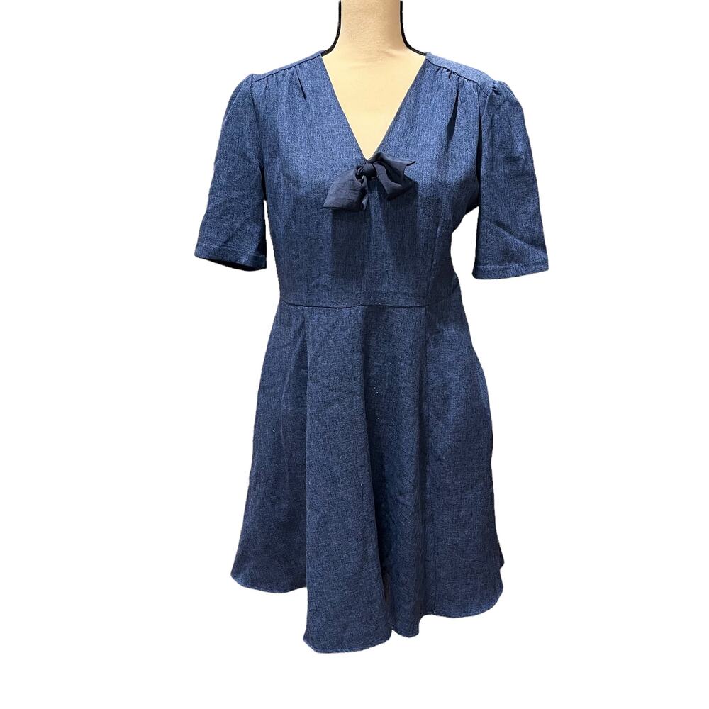 Banned Retro Navy Align Dress Size L/14 - Picture 2 of 11
